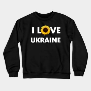 I Love Ukraine Sunflower Crewneck Sweatshirt
